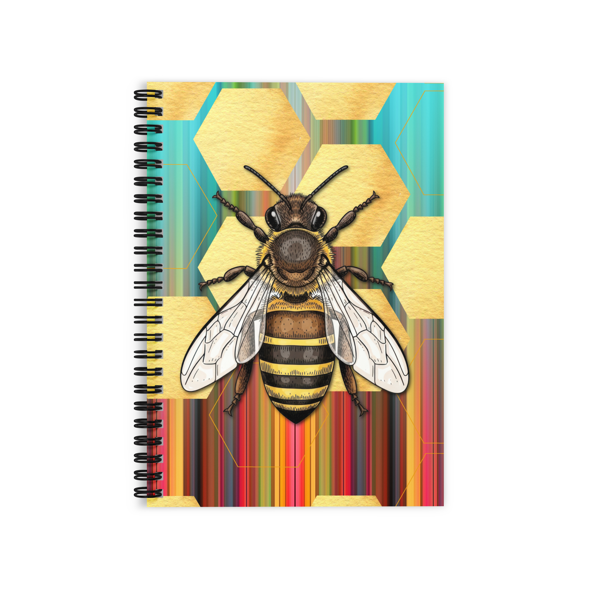 Honeybee Ruled Line Spiral Notebook
